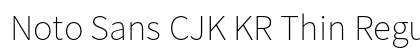 Noto Sans CJK KR Thin Regular preview