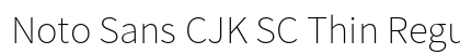 Noto Sans CJK SC Thin Regular preview