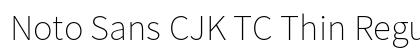Noto Sans CJK TC Thin Regular preview