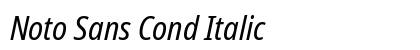 Noto Sans Cond Italic Preview