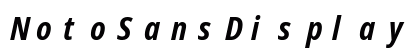 NotoSansDisplay NF Bold Italic Preview