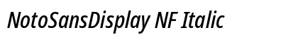 NotoSansDisplay NF Italic Preview