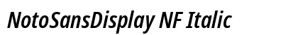 NotoSansDisplay NF Italic Preview