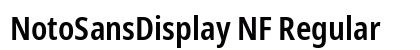 NotoSansDisplay NF Regular Preview
