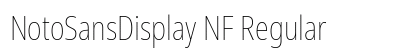 NotoSansDisplay NF Regular preview