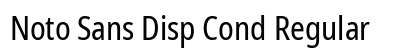 Noto Sans Disp Cond Regular Preview