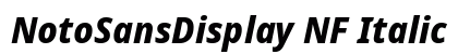 NotoSansDisplay NF Italic Preview