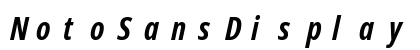 NotoSansDisplay NF Bold Italic Preview