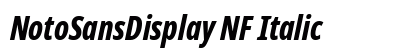 NotoSansDisplay NF Italic Preview
