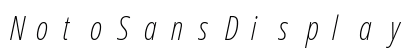 NotoSansDisplay NF Italic Preview