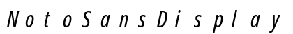NotoSansDisplay NF Italic Preview