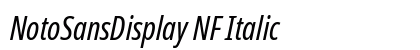 NotoSansDisplay NF Italic Preview