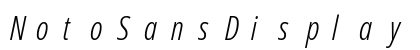 NotoSansDisplay NF Italic Preview