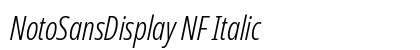 NotoSansDisplay NF Italic Preview