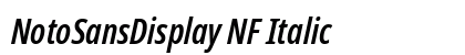 NotoSansDisplay NF Italic Preview