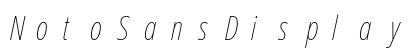 NotoSansDisplay NF Italic Preview