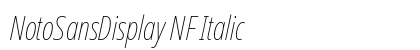 NotoSansDisplay NF Italic Preview