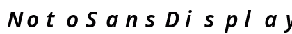 NotoSansDisplay NF Italic Preview