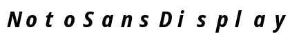 NotoSansDisplay NF Bold Italic Preview