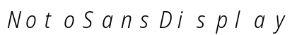 NotoSansDisplay NF Italic Preview