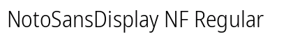 NotoSansDisplay NF Regular preview