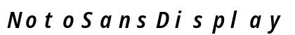 NotoSansDisplay NF Italic Preview