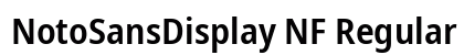 NotoSansDisplay NF Regular preview