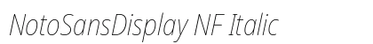 NotoSansDisplay NF Italic Preview