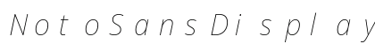 NotoSansDisplay NF Italic Preview