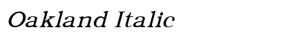 Oakland Italic preview