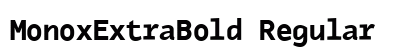 MonoxExtraBold Regular preview