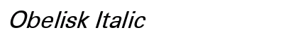 Obelisk Italic preview