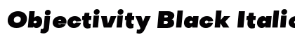 Objectivity Black Italic preview