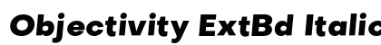 Objectivity ExtBd Italic preview