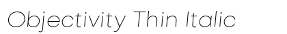 Objectivity Thin Italic preview