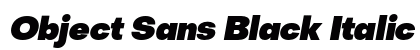 Object Sans Black Italic preview