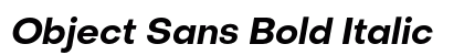 Object Sans Bold Italic Preview