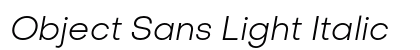Object Sans Light Italic preview