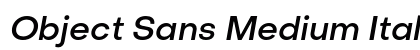 Object Sans Medium Italic preview