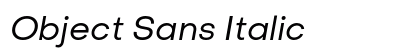 Object Sans Italic preview