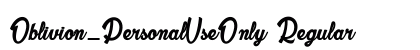 Oblivion_PersonalUseOnly Regular preview