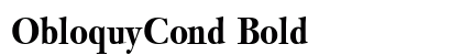 ObloquyCond Bold preview