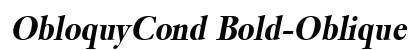 ObloquyCond Bold-Oblique Preview