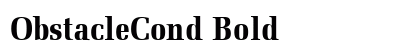 ObstacleCond Bold preview
