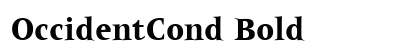 OccidentCond Bold preview