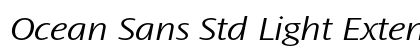 Ocean Sans Std Light Extended Italic Preview