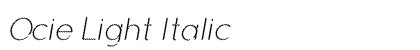 Ocie Light Italic Preview