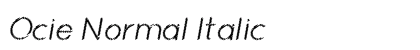 Ocie Normal Italic Preview