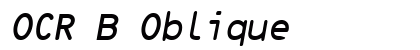 OCR B Oblique Preview