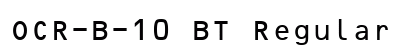 OCR-B-10 BT Regular preview